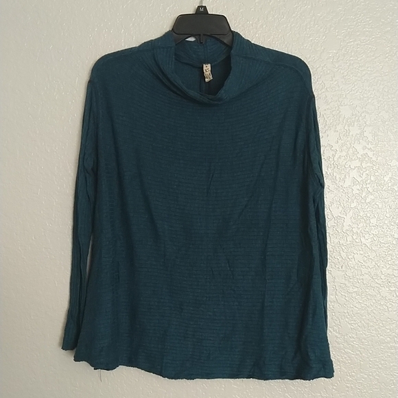 Free people lover rib thermal long sleeve top boho oversized ob519393 sz Xs - Picture 2 of 7